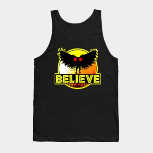 Mothman Believe West Virginia Wing Humanoid Moth Retro Vintage Monster Funny Tank Top